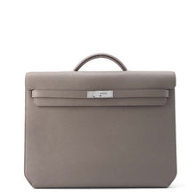 Load image into Gallery viewer, HERMES Kelly Depeche Verso Etain/Gris Asphalt Epsom Size 36
