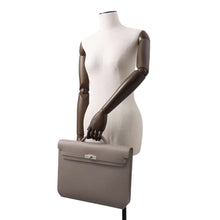 Load image into Gallery viewer, HERMES Kelly Depeche Verso Etain/Gris Asphalt Epsom Size 36
