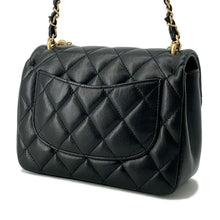 将图像加载到图库查看器中，CHANEL Mini Flap Bag BlackAS4385 Lambskin
