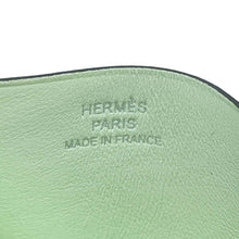 将图像加载到图库查看器中，HERMES Poisson Card Case Orange Minyan/Vert Fizz Chevre Myzore Goatskin
