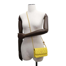 Load image into Gallery viewer, CHANEL Matelasse Cocoball Chain Phone Case YellowAP3071 Lambskin
