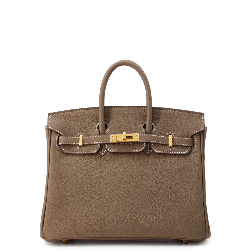 HERMES Birkin Etoupe Togo Leather Size 25