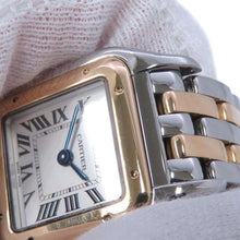 将图像加载到图库查看器中，CARTIER PANTHERE de Cartier SM H30mm×W22mm Stainless Steel K18YG Silver DialW2PN0006
