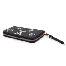 将图像加载到图库查看器中，LOUIS VUITTON Zippy Wallet Noir/BeigeM80481 Bicolor Monogram Empreinte Leather
