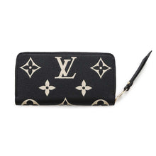 将图像加载到图库查看器中，LOUIS VUITTON Zippy Wallet Noir/BeigeM80481 Bicolor Monogram Empreinte Leather
