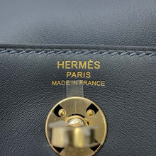 将图像加载到图库查看器中，HERMES Lindy Verso Grimist/Black Swift Leather Size Mini
