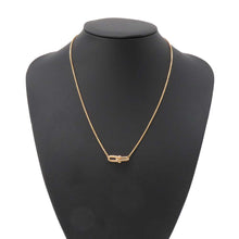 Load image into Gallery viewer, TIFFANY&amp;Co. Hardware Double Link Pendant Necklace Size Small75060726 18K Pink Gold
