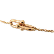 Load image into Gallery viewer, TIFFANY&amp;Co. Hardware Double Link Pendant Necklace Size Small75060726 18K Pink Gold
