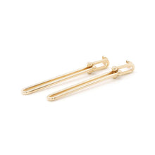 Load image into Gallery viewer, TIFFANY&amp;Co. Hardware Double Long Link Earrings 18K Pink Gold
