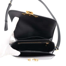 将图像加载到图库查看器中，CELINE Teen Triomphe Shoulder Bag Black188423 Shiny Calf Leather
