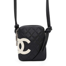 将图像加载到图库查看器中，CHANEL Cambon Line Shoulder Bag Pochette BlackA25177 Calf Leather Size Small
