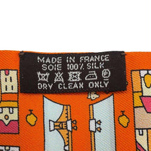 Load image into Gallery viewer, HERMES Twilly Rive Droite Rive Gauche Right and Left Banks Orange/Multicolor Silk100%
