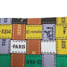 Load image into Gallery viewer, HERMES Twilly Bolduc Check Green/Yellow/Multicolor Silk100%
