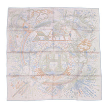 Load image into Gallery viewer, HERMES Scarf Carre Please Hold the Line Size 90 Rose・Pearl/Blue・Ciel/OrangeH004187S Silk100%
