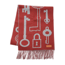 Load image into Gallery viewer, HERMES Casaque Key Collection Rouge H/Gris・Cine Clair Cashmere 100%
