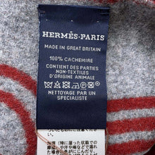 Load image into Gallery viewer, HERMES Casaque Key Collection Rouge H/Gris・Cine Clair Cashmere 100%
