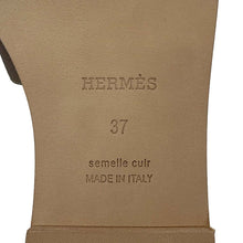 Load image into Gallery viewer, HERMES Sandals Oran EtoupeH202272Z Epsom Size 37
