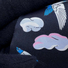 Load image into Gallery viewer, HERMES Twilly my clouds Sur Mon Nuage BlueNoir/Mauve/Multicolor Silk100%
