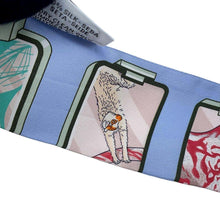 Load image into Gallery viewer, HERMES Twilly HERMES Story Blue Pale/Rose/Vert Silk100%
