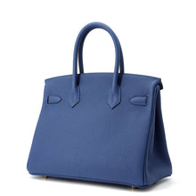 将图像加载到图库查看器中，HERMES Birkin Blue Tie Togo Leather Size 30
