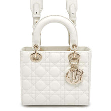 将图像加载到图库查看器中，Dior Lady Dior MY ABCDIOR 2wayHandbag WhiteM0538OCAL Lambskin Size Small
