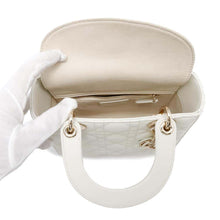 将图像加载到图库查看器中，Dior Lady Dior MY ABCDIOR 2wayHandbag WhiteM0538OCAL Lambskin Size Small
