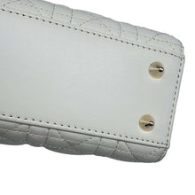 将图像加载到图库查看器中，Dior Lady Dior MY ABCDIOR 2wayHandbag WhiteM0538OCAL Lambskin Size Small
