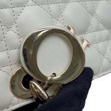 将图像加载到图库查看器中，Dior Lady Dior MY ABCDIOR 2wayHandbag WhiteM0538OCAL Lambskin Size Small
