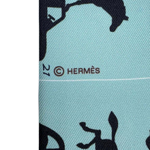 Load image into Gallery viewer, HERMES Twilly HERMES Parade Vert・Amande/Marron/Yellow Silk100%
