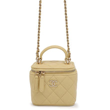 Load image into Gallery viewer, CHANEL Vanity Case YellowAP2198 Lambskin Size Small
