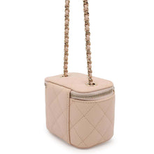 Load image into Gallery viewer, CHANEL Matelasse Vanity ChainShoulder Bag Jasmin FlowerAP1340 Caviar Leather Size Small
