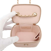 Load image into Gallery viewer, CHANEL Matelasse Vanity ChainShoulder Bag Jasmin FlowerAP1340 Caviar Leather Size Small
