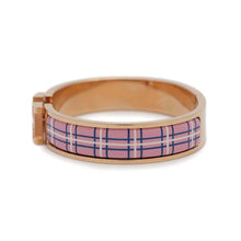 将图像加载到图库查看器中，HERMES Clic Crack PM Tattersall Check Pink Pink Gold Plated
