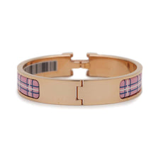 将图像加载到图库查看器中，HERMES Clic Crack PM Tattersall Check Pink Pink Gold Plated
