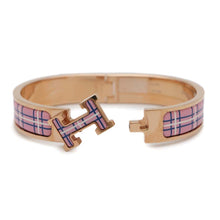 Load image into Gallery viewer, HERMES Clic Crack PM Tattersall Check Pink Pink Gold Plated
