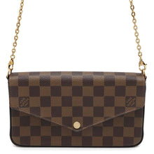 将图像加载到图库查看器中，LOUIS VUITTON Felicie Pochette  RedN63032 Damier Ebene Canvas
