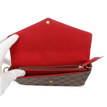 将图像加载到图库查看器中，LOUIS VUITTON Felicie Pochette  RedN63032 Damier Ebene Canvas
