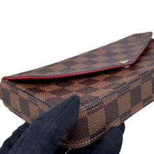 将图像加载到图库查看器中，LOUIS VUITTON Felicie Pochette  RedN63032 Damier Ebene Canvas
