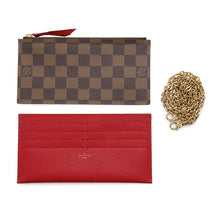 将图像加载到图库查看器中，LOUIS VUITTON Felicie Pochette  RedN63032 Damier Ebene Canvas
