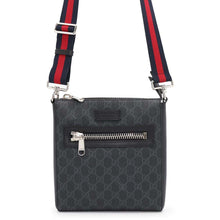 将图像加载到图库查看器中，GUCCI GG Supreme messenger bag Black523599 PVC Leather Size Small
