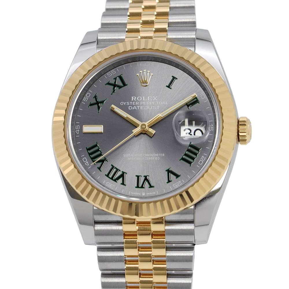 ROLEX Datejust W41mm Stainless Steel K18YG Slate Dial126333