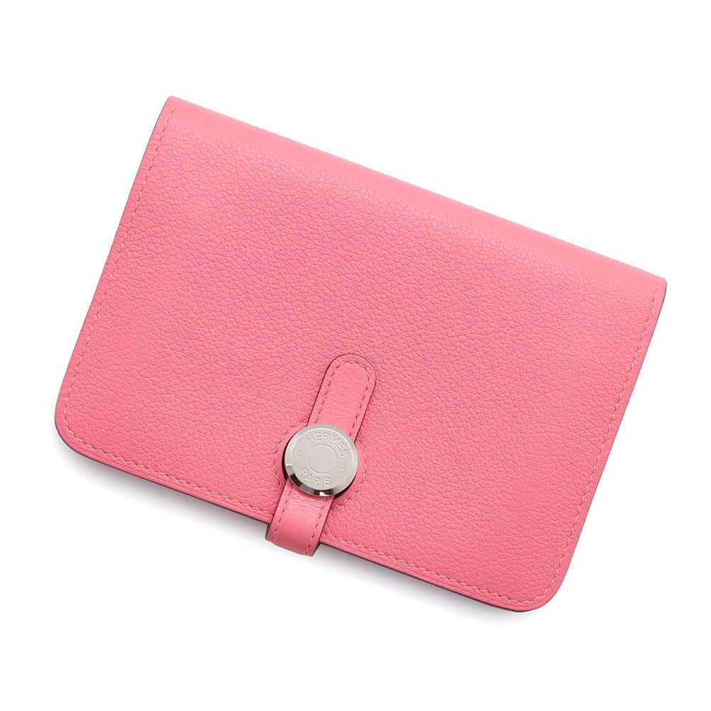 HERMES Dogon compact Rose Azalee Evercolor