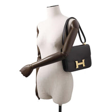 Load image into Gallery viewer, HERMES Constance Black Box Calf Leather Size 23
