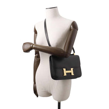 Load image into Gallery viewer, HERMES Constance Black Box Calf Leather Size 23
