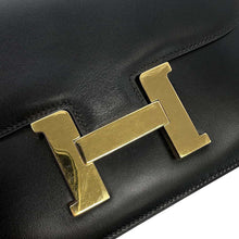 Load image into Gallery viewer, HERMES Constance Black Box Calf Leather Size 23
