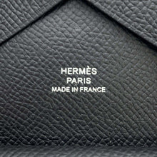 将图像加载到图库查看器中，HERMES Calvi Duo Black Epsom
