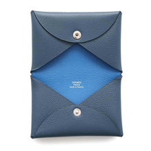 将图像加载到图库查看器中，HERMES Calvi Verso Blue Zelage/Vert Chypre Evercolor
