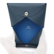 Load image into Gallery viewer, HERMES Calvi Verso Blue Zelage/Vert Chypre Evercolor
