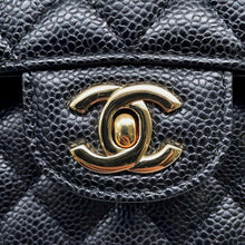 Load image into Gallery viewer, CHANEL Matelasse W-Flap W-Chain Shoulder Bag BlackA01113 Caviar Leather Size 23
