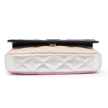 Load image into Gallery viewer, CHANEL Matelasse Chain wallet Black/Lilac/Ecru/SilverAP3247 Lambskin
